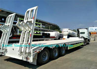 Tri Axles 50 Tons SINOTRUCK Heavy Duty Low Bed Trailers For Machine Transport