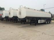45000 Liters Oil Fuel Tank Trailer , Tri Axle Tanker Trailer Carbon Steel Body