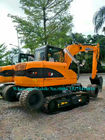 9 Ton Heavy Earth Moving Machinery Amphibious Mini Excavator With Wheels