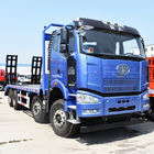 FAW 8x4 Long Chassis Heavy Recovery Vehicle / Flatbed Truck With 4 Axles