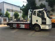 4x2 FAW Small Flatbed Truck With BF4M2012-14E5 Engine And Q235A Carbon Steel