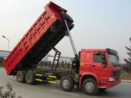 ZZ3317N3867 12 Wheels Dump Tipper Trucks With 371HP Euro 2 Red Color