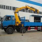 SQ10ZK3Q 10T Truck Mounted Knuckle Boom Cranes With Folding Arm 160L Oil Tank