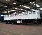 30-100 Tons 4 Axles Heavy Duty Semi Trailers Cargo Livestock Sugar Cane Stake Fence 13m