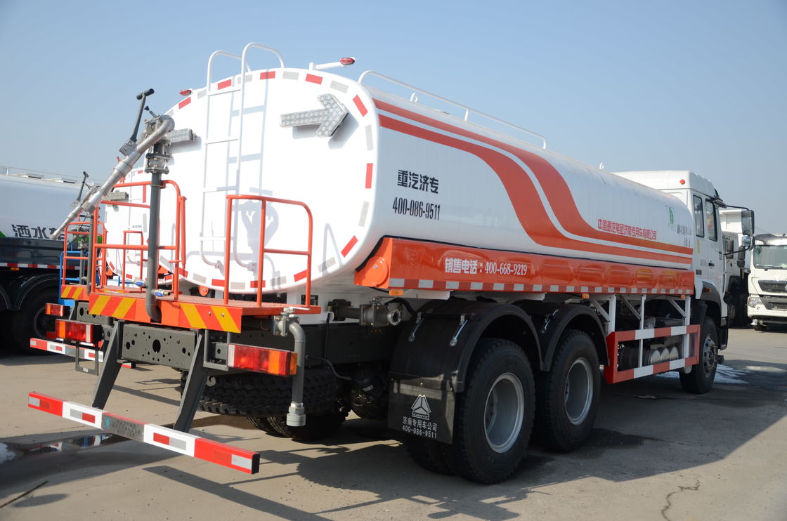 336 HP 6×4 18 M3 Water Tanker Vehicle , Water Bowser Truck With ZF8098