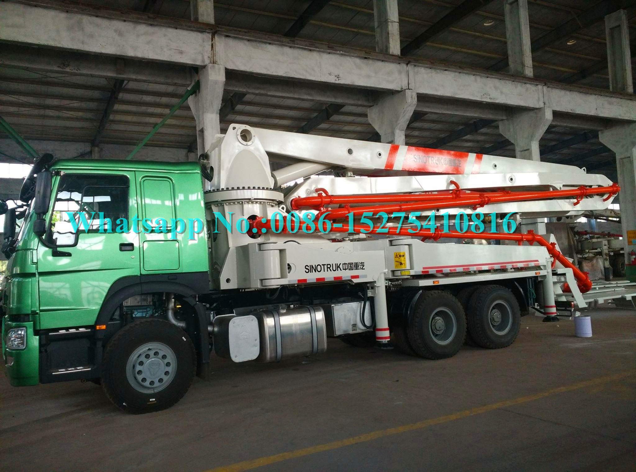 4 Arms Cement Pumping Machine / Concrete Construction Equipment SY5295T 80 Km/H