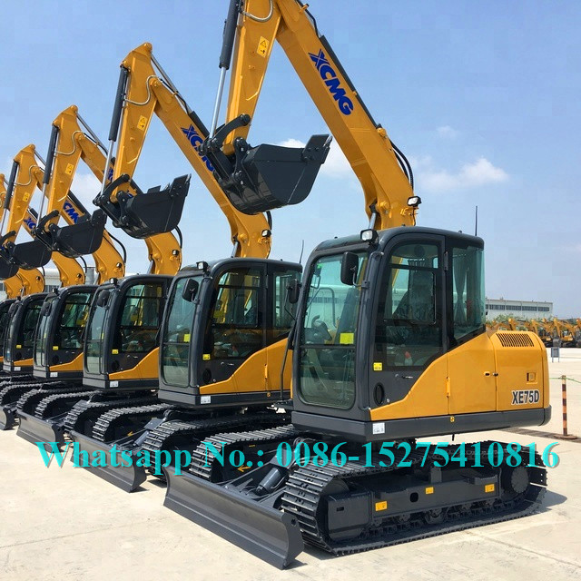 Small Hydraulic Heavy Earth Moving Machinery XE75D 7500kg Crawler Excavator