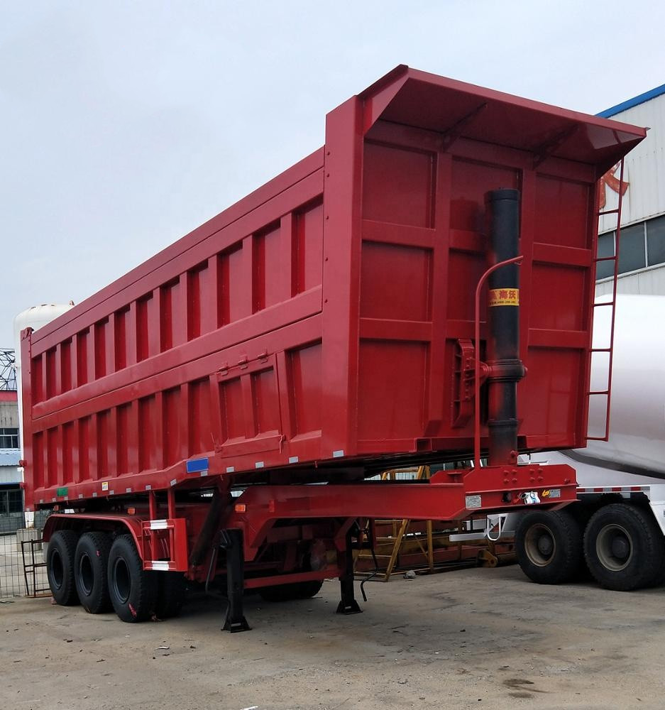 HYUAN Mining Semi Dump Truck Trailer And U Type Rear Tipping 12R22.5 Tire