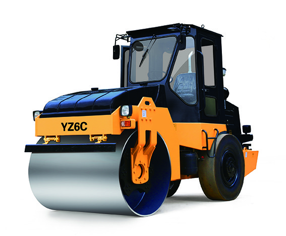 42 Kw Road Construction Equipment , Super 6 Ton YZ6C Closely Road Shoulder Compactor Single Drum Vibratory Roller