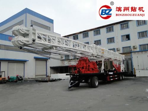 BZT1500 Trailer Mounted Water Well Drilling Machinery Rig Rotary Down 1500m Hole Depth