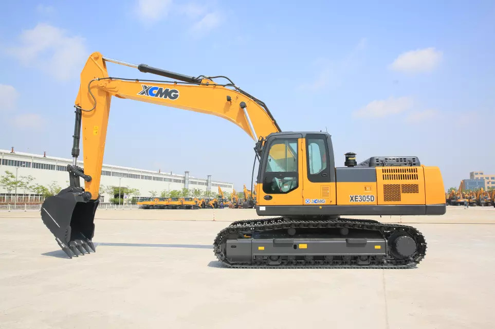 Yellow XCMG XE305D 30 Ton Crawler Excavator Hydraulic 1.4m³ Bucket