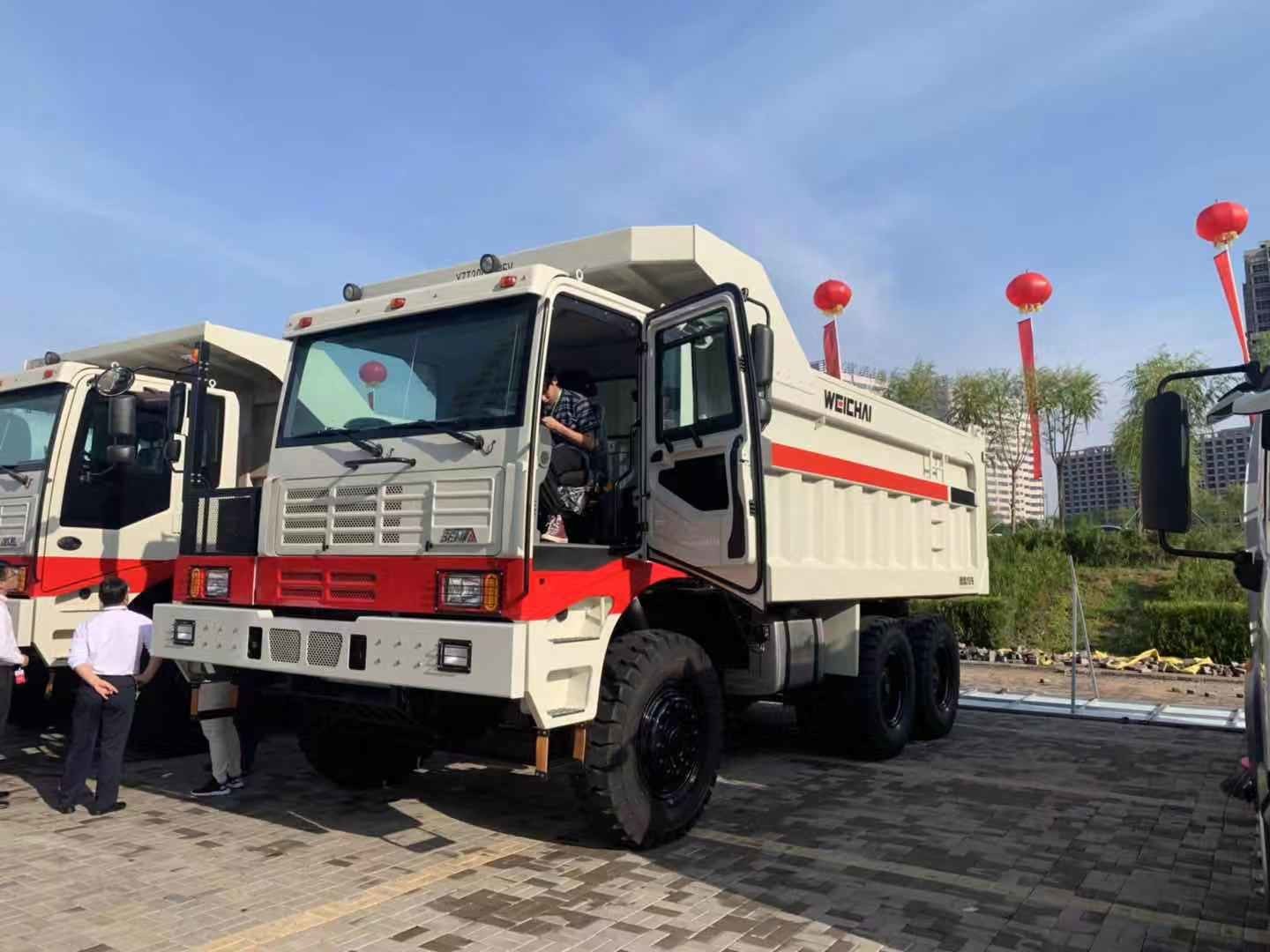Weichai 90 Ton 10 Wheel Mining Dump Truck 420 Hp Euro 2 Wheelbase 3800