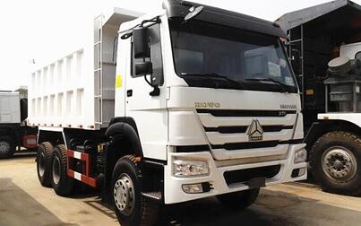 30 Tons White 371hp 6×4 Dump Truck Euro 2 WD615.69 Diesel Fuel Type