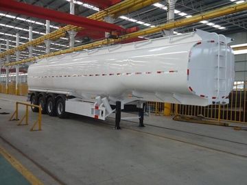 35 Ton 42m³ Stainless Steel Jet Crude Oil Tanker / Fuel Tank Trailer