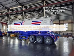 Shandong Manufacturer Hot Sale 45 Cbm Dry Bulk Powder Concrete Cement Transport Tank Truck Semi Trailer