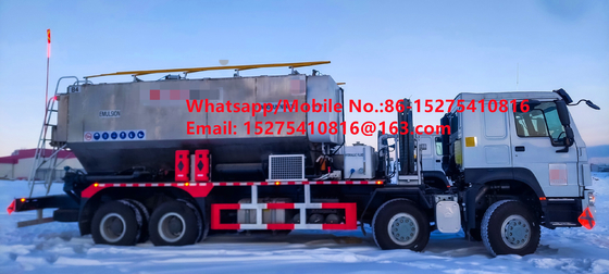 High efficiency charge capacity 15/20/25Ton Heavy Ammonium oil explosive Bulk Truck MMU MEMU For Mongolia DR CONGO PERU Ghana Mining Blasting