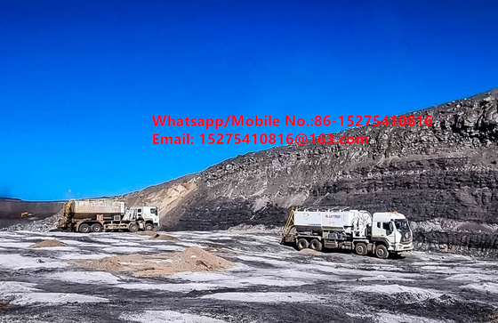 Ordinary High charge capacity Tread Bulk Trucks 15/20/25Ton Heavy Ammonium oil explosive ANFO Truck MMU MEMU For Mongolia DR CONGO PERU Ghana Mining Blasting With safety reliability