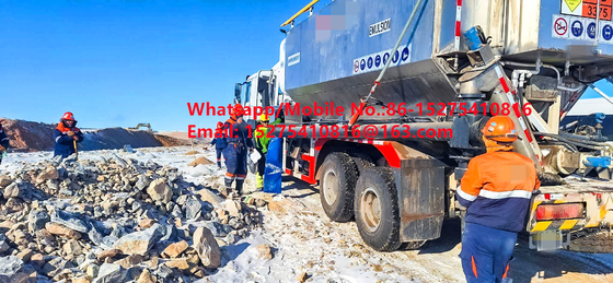 Safety reliability Tread Bulk Trucks 15/20/25Ton Heavy Ammonium oil explosive Emulsion ANFO Truck MMU MEMU For Mongolia DR CONGO PERU Ghana Mining Blasting