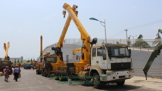 Brand New 6X4 HOWO Flatbed Truck Mounted Crane Telescopic Boom Truck