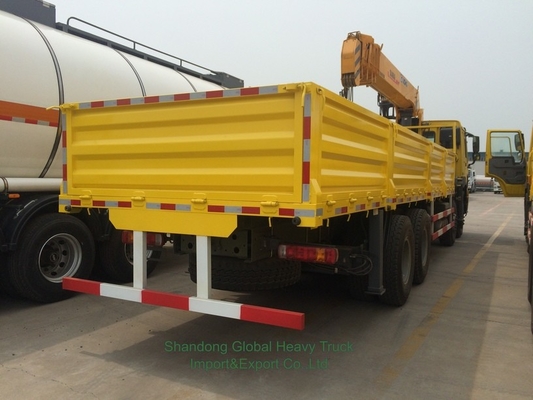 Brand New 6X4 HOWO Flatbed Truck Mounted Crane Telescopic Boom Truck