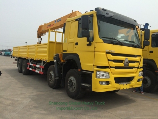 Brand New 6X4 HOWO Flatbed Truck Mounted Crane Telescopic Boom Truck