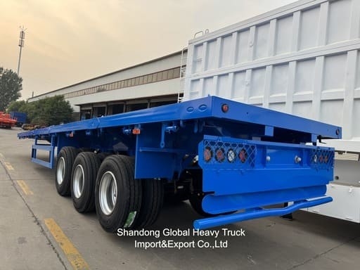 3 Axle 40ton 13.45m Wabco BPW Axles Air Suspension Flatbed  Semi Trailer