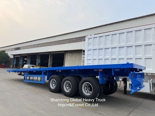 3 Axle 40ton 13.45m Wabco BPW Axles Air Suspension Flatbed  Semi Trailer