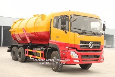 Dongfeng 6*4 High Condition 290HP  Vacuum Sewage Suction Tanker Truck  Sewage Suction Truck