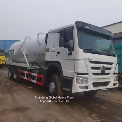 HOWO 10000L Vacuum Sewage Truck Sewage Tank Sewer Cleaning Sewerage  Suction Truck