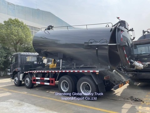 FAW 6X4 High Pressure Pump 20000L 20ton Sewer Cleaning Suction Truck