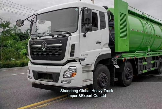 Factory price 8*4 380hp Sewage Suction Truck Dongfeng Chassis 18000L Tank
