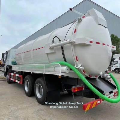 Sinotruk HOWO 6X4 20cbm Sewage Suction Vacuum Tank Truck