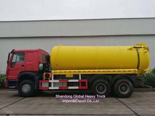HOWO 15CBM Vacuum Sewage Suction Truck with 6×4 Drive Type and Hydraulic Tipping Discharge for Septic Tank Cleaning