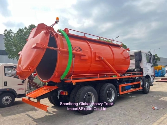 Rhd Shacman F3000 Hydro Excavators Combined Sewer Vacuum Suction Sewage+4000L Clean Water