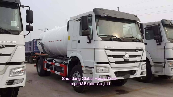 HOWO 10000L Vacuum Sewage Truck Sewage Tank Sewer Cleaning Sewerage  Suction Truck