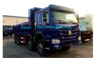 Commercial 371 HP 8x4 Diesel Dump Truck , Sand Dump Truck Q235 Steel Body
