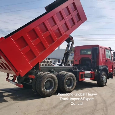 Second-hand HOWO Red Color 380hp/400hp Dump Truck In Stock