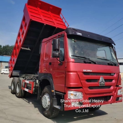 Second-hand HOWO Red Color 380hp/400hp Dump Truck In Stock