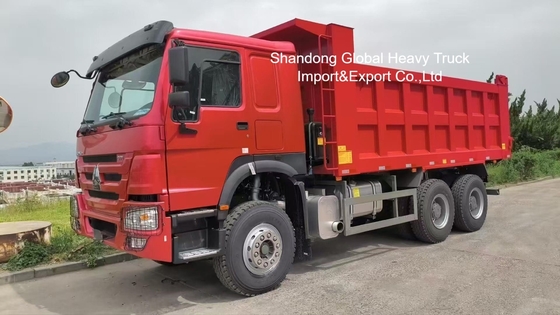 Heavy Duty HOWO Dump Truck with Reinforced Steel Chassis U-shaped Cargo Body and HYVA Front-Lifting Hydraulic System