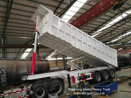 4 Axle 80 Tons Capacity Hydraulic Side Dump Truck Trailer for Heavy-Duty Construction