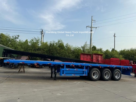 3-Axle Lowbed Semi Trailer for Heavy Equipment Transport