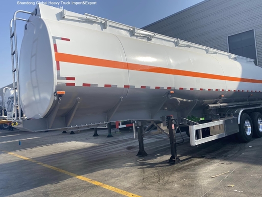 3 Axle Carbon Steel Q345B 45000L Fuel Tanker Semi Trailer