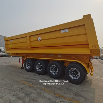 3 Axle Steel Dump Semi Trailer for Heavy Material Transport