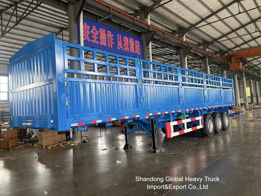 3 Axle 50 Ton Fence Semi Trailer with Air Suspension