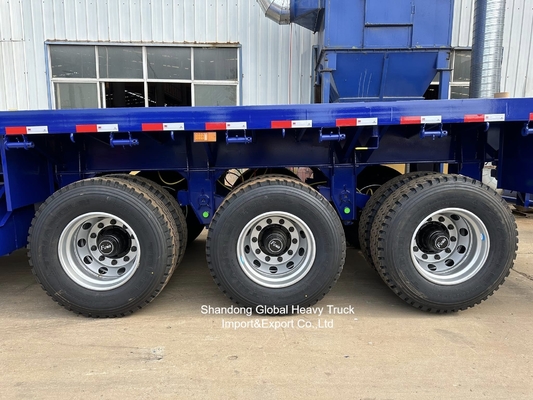 3-Axle Lowbed Semi Trailer for Heavy Equipment Transport