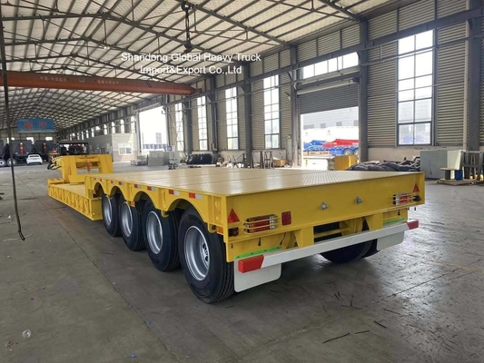 3 Axle 60 Ton Heavy Duty Lowbed Semi Trailer with Fuwa Axles