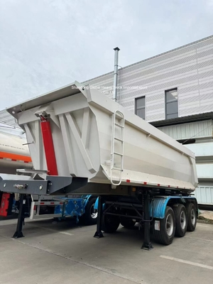 3-Axle Steel Dump Semi Trailer 95000kg Load Capacity
