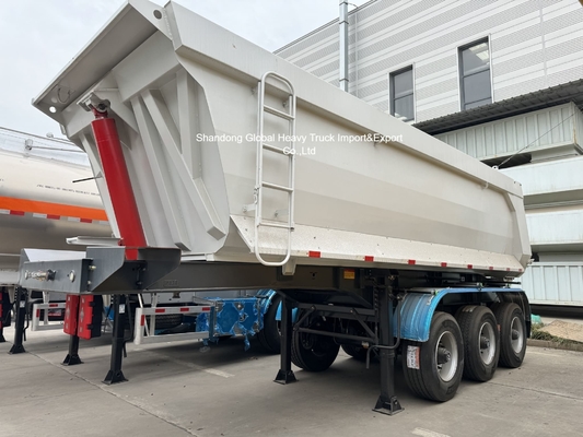 3-Axle Steel Dump Semi Trailer 95000kg Load Capacity