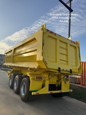 3 Axle Steel Dump Semi Trailer for Heavy Material Transport