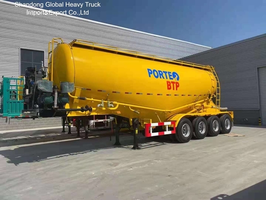 4-Axle Cement Bulker Trailer 40-80t Capacity ECE CE Certified